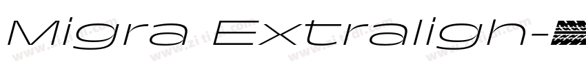 Migra Extraligh字体转换